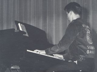 Henry Mitchell at the piano