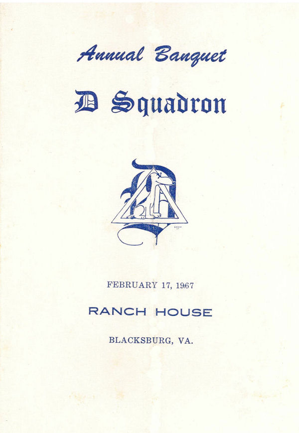 D Squadron, VTCC, 1967 Banquet Program