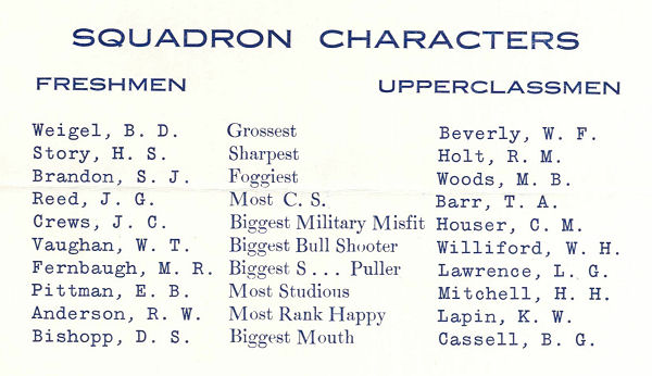 D Squadron, VTCC, 1967 Banquet Program